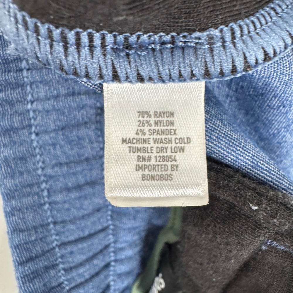 Bonobos Mens Jogger Pants Blue Heathered Knit Drawstring Regular Medium M - Picture 5 of 10